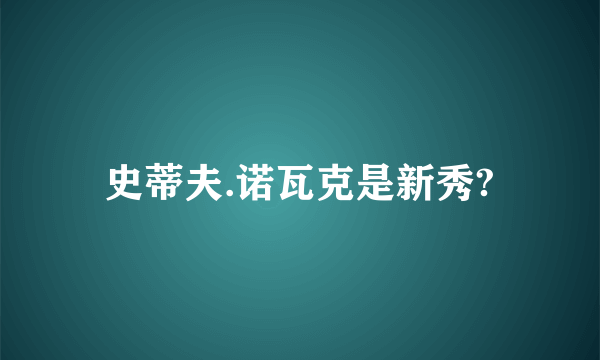 史蒂夫.诺瓦克是新秀?
