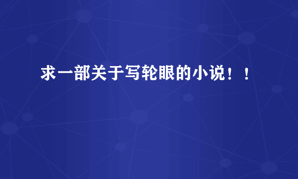 求一部关于写轮眼的小说！！