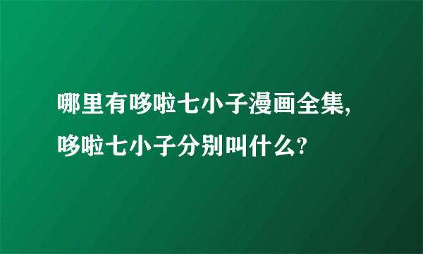 哪里有哆啦七小子漫画全集,哆啦七小子分别叫什么?