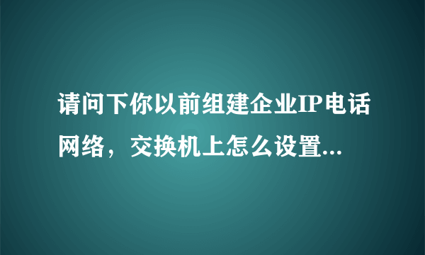 请问下你以前组建企业IP电话网络，交换机上怎么设置？ip电话要怎么设置？谢谢！