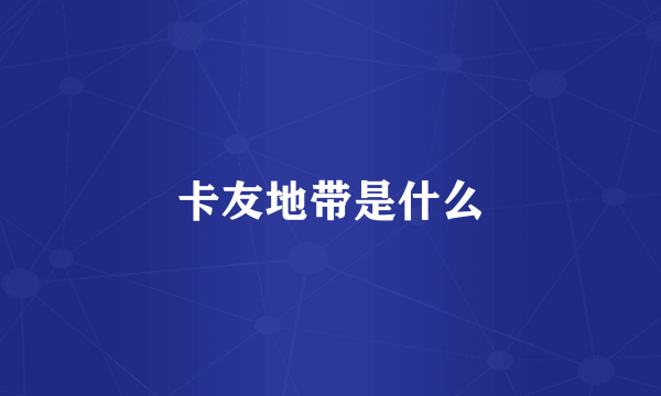 卡友地带是什么