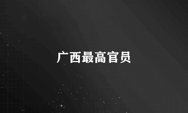 广西最高官员