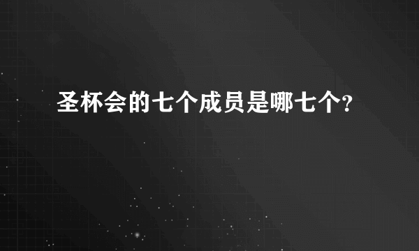圣杯会的七个成员是哪七个？