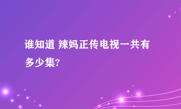 谁知道 辣妈正传电视一共有多少集?