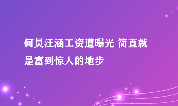 何炅汪涵工资遭曝光 简直就是富到惊人的地步