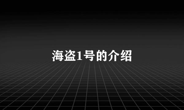 海盗1号的介绍