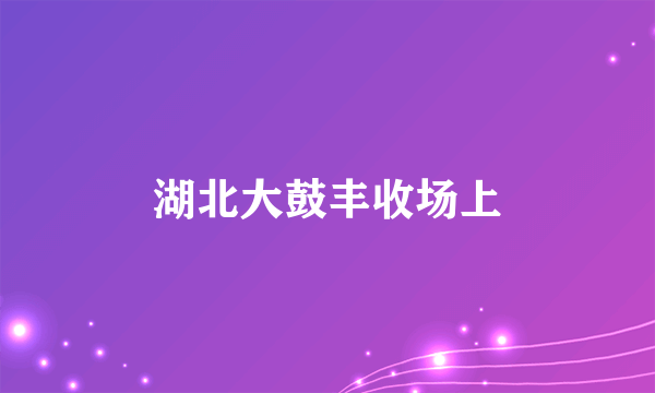 湖北大鼓丰收场上