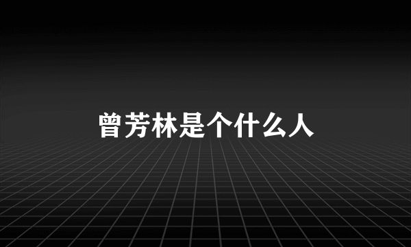 曾芳林是个什么人