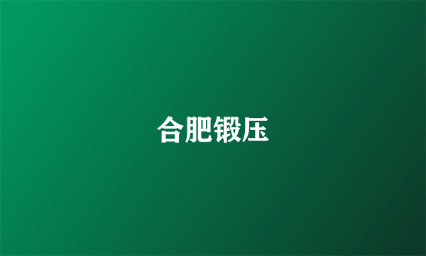 合肥锻压