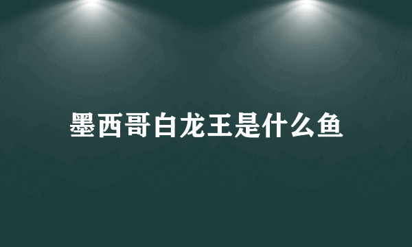 墨西哥白龙王是什么鱼