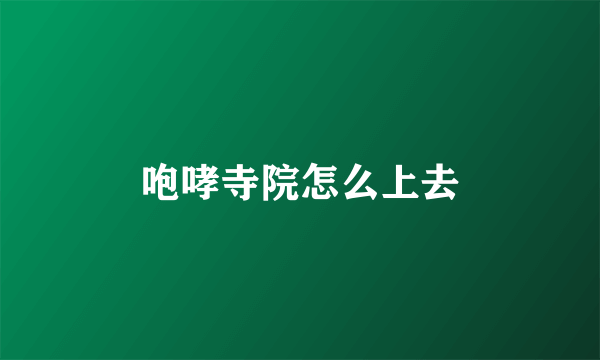 咆哮寺院怎么上去