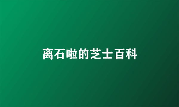 离石啦的芝士百科