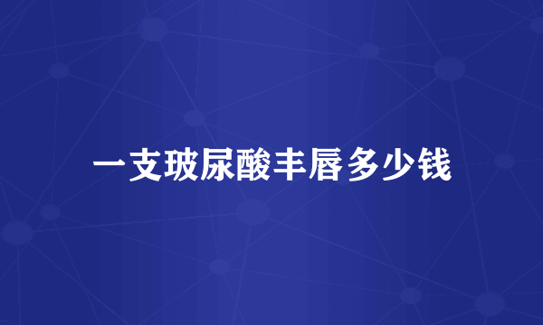 一支玻尿酸丰唇多少钱