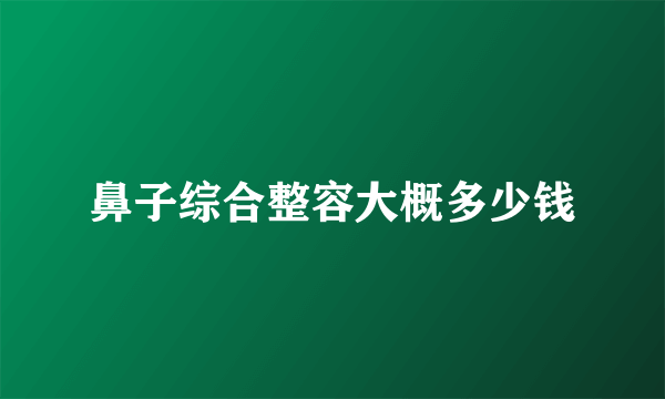鼻子综合整容大概多少钱