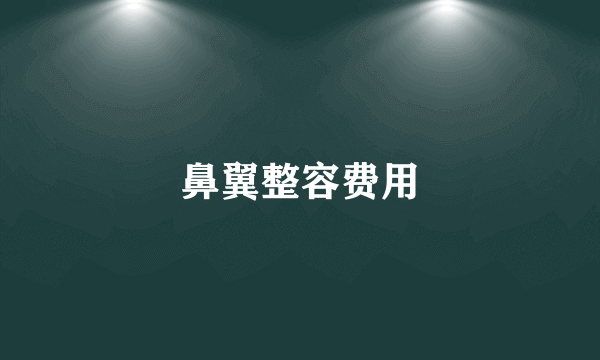 鼻翼整容费用