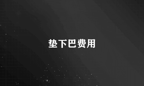 垫下巴费用