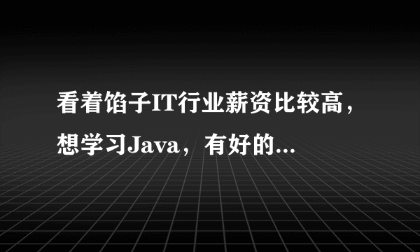 看着馅子IT行业薪资比较高，想学习Java，有好的推荐吗？