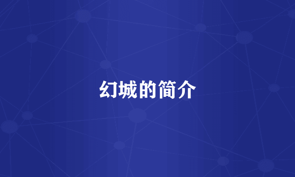 幻城的简介
