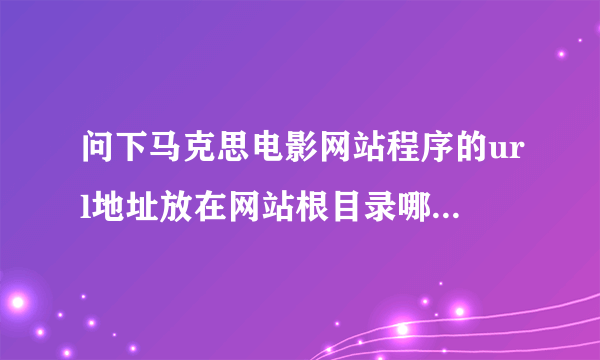 问下马克思电影网站程序的url地址放在网站根目录哪一个文件夹下？具体点文件名叫什么？