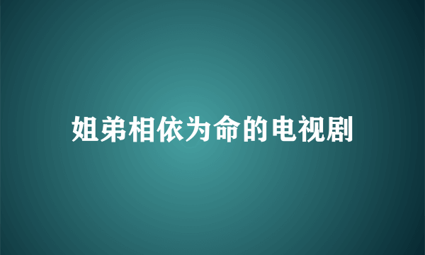 姐弟相依为命的电视剧