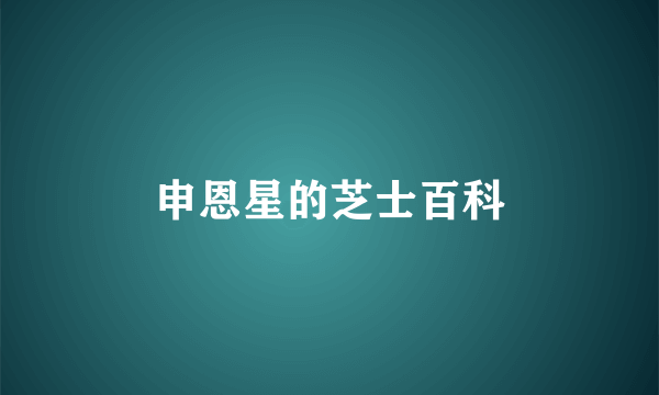 申恩星的芝士百科