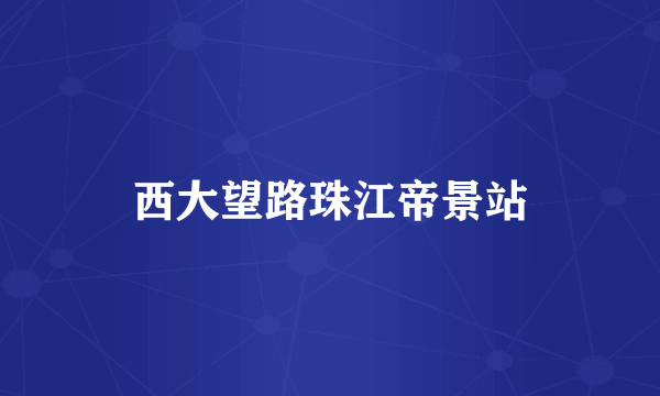 西大望路珠江帝景站