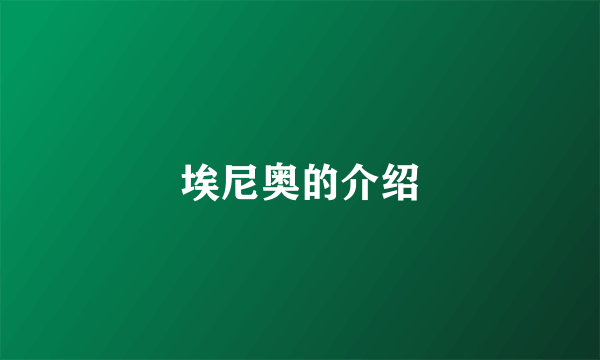埃尼奥的介绍