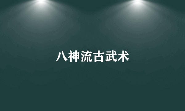 八神流古武术
