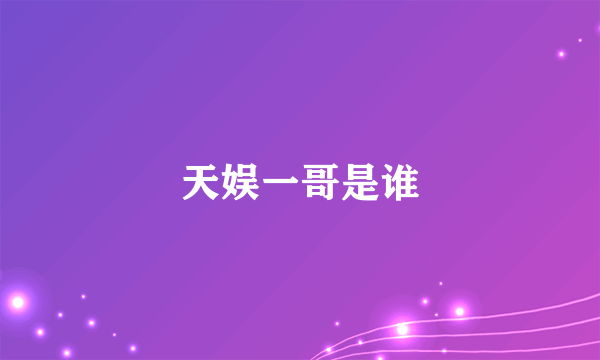 天娱一哥是谁