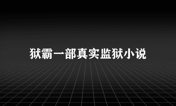 狱霸一部真实监狱小说