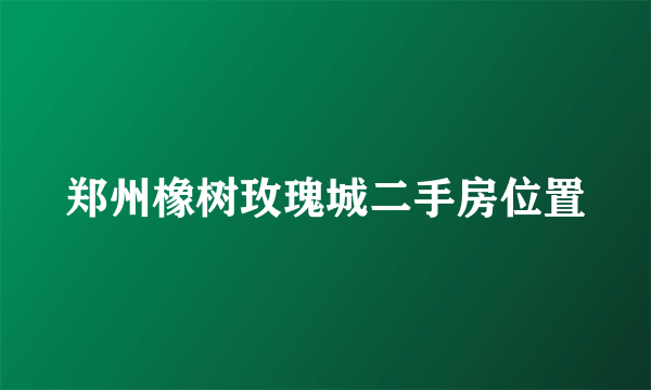 郑州橡树玫瑰城二手房位置