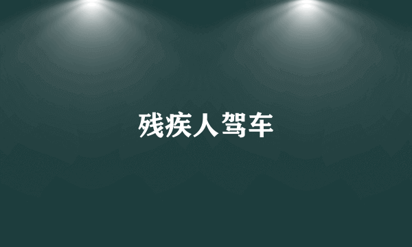 残疾人驾车