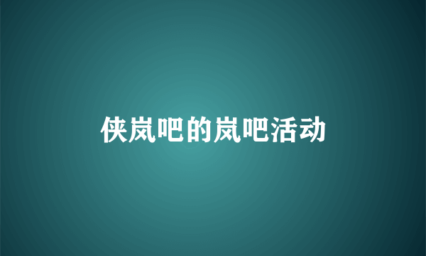 侠岚吧的岚吧活动