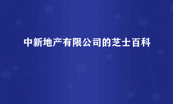 中新地产有限公司的芝士百科