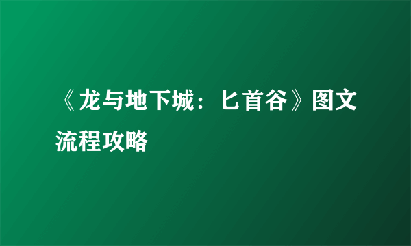 《龙与地下城：匕首谷》图文流程攻略