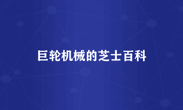 巨轮机械的芝士百科