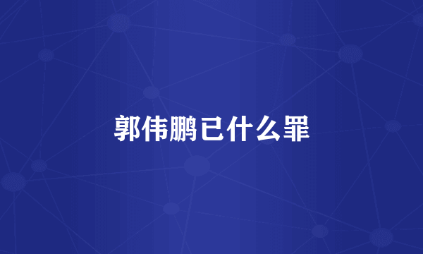 郭伟鹏已什么罪