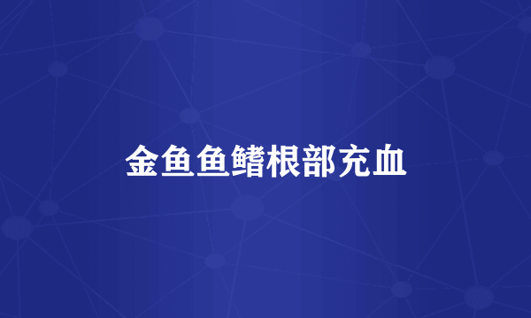 金鱼鱼鳍根部充血
