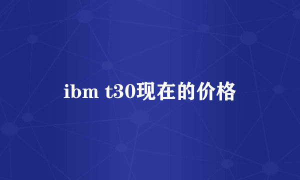 ibm t30现在的价格