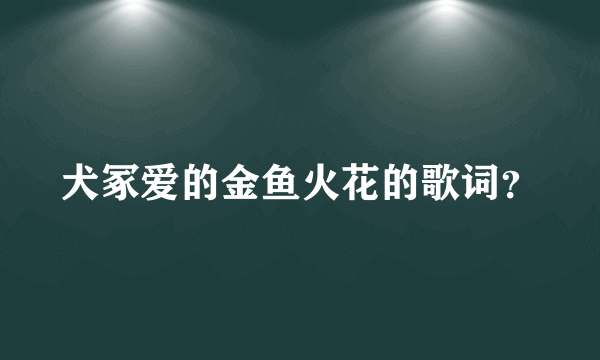 犬冢爱的金鱼火花的歌词？