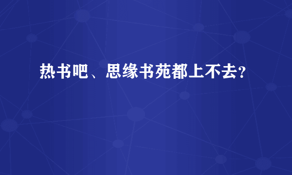 热书吧、思缘书苑都上不去？