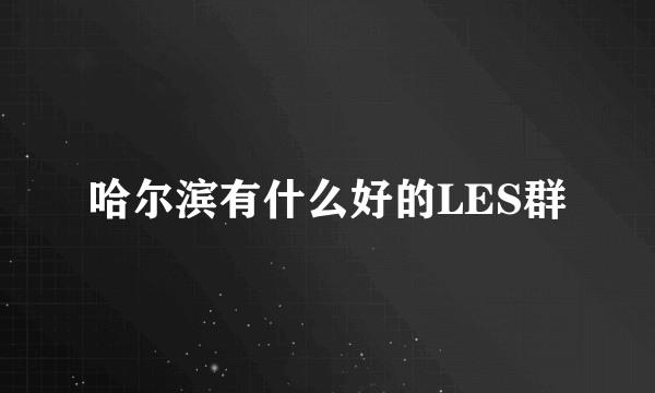 哈尔滨有什么好的LES群