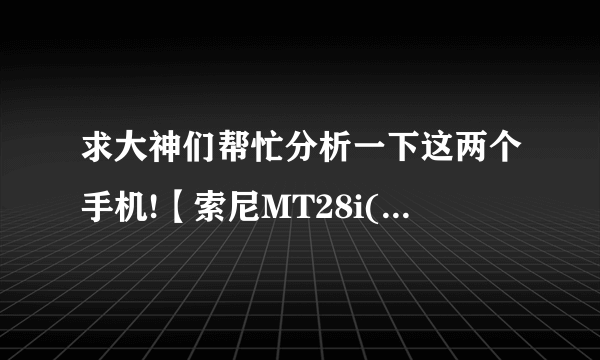求大神们帮忙分析一下这两个手机!【索尼MT28i(Xperia SX)】和【OPPO X905(Find 3)】【详细点,谢谢】