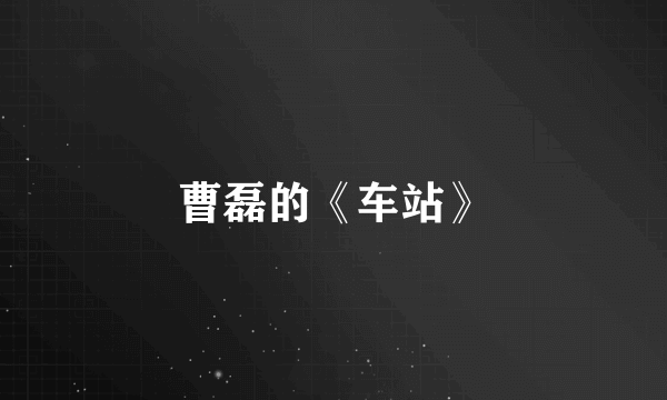 曹磊的《车站》