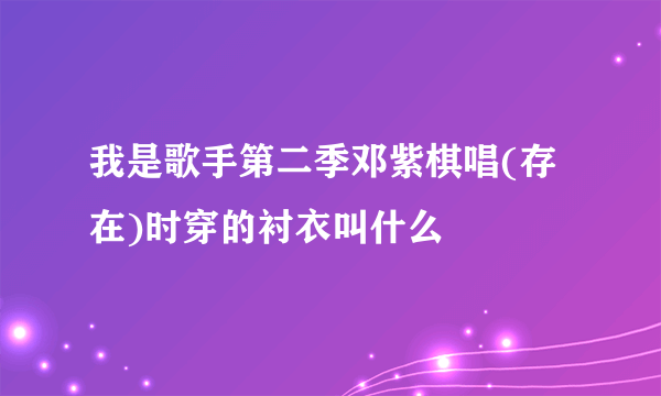 我是歌手第二季邓紫棋唱(存在)时穿的衬衣叫什么