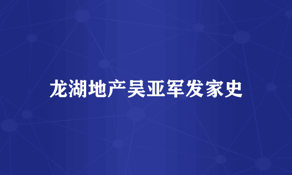 龙湖地产吴亚军发家史