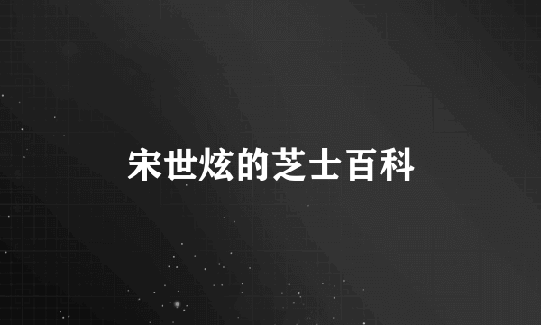 宋世炫的芝士百科
