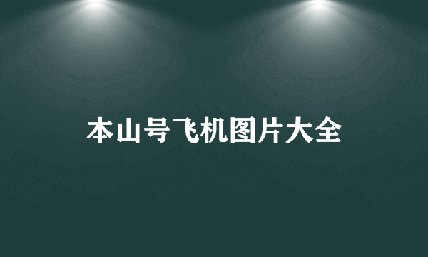 本山号飞机图片大全