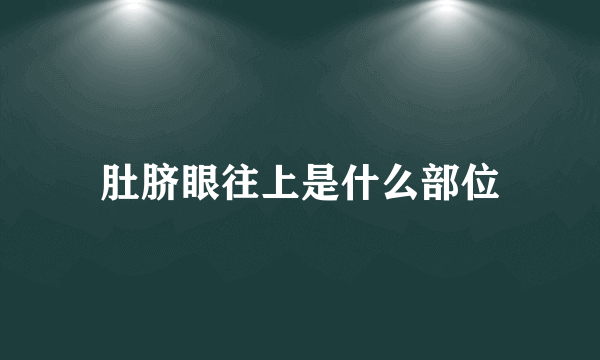肚脐眼往上是什么部位