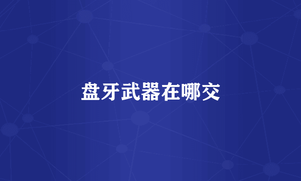 盘牙武器在哪交